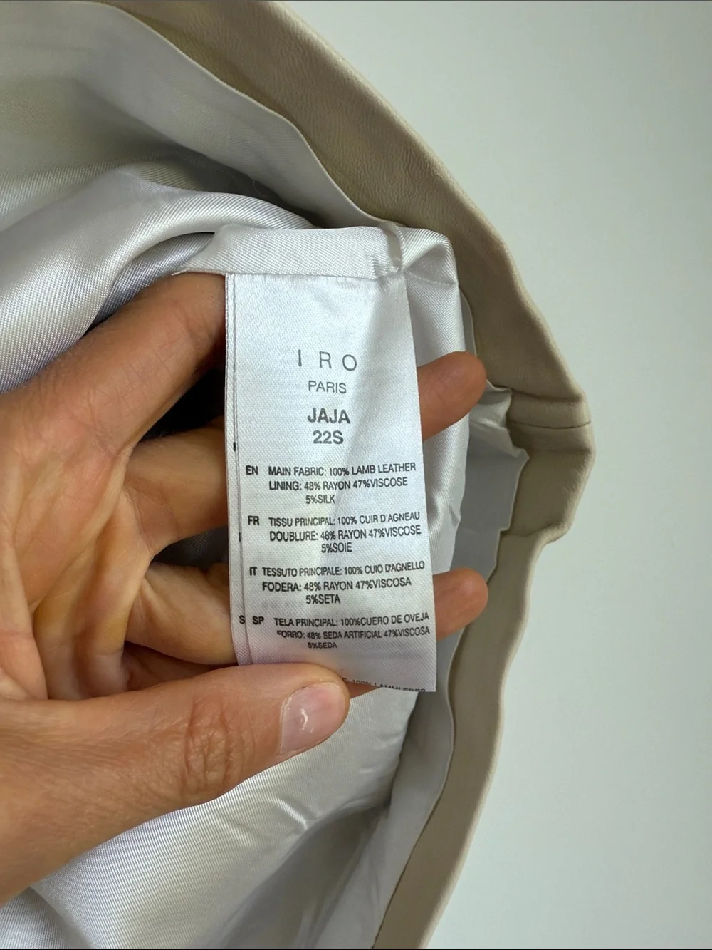 IRO jaja mini lamb leather mini skirt with belt - Picture 5 of 5